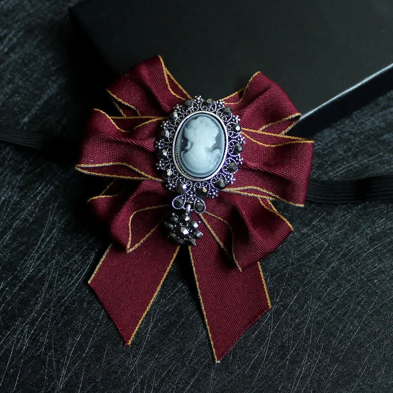Ribbon Rhinestone Lady Relief Wedding Bow Tie sold by FloralTrip product image thumbnail 2