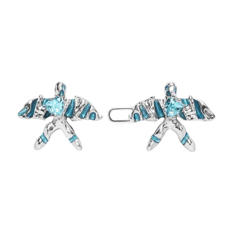Women's Blue Glass Crystal Kite Shape Belt Clip sold by FloralTrip