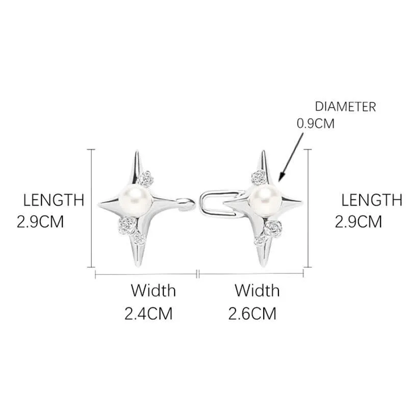 Women's Pearl Stars Shape Jean Buttons Belt Clip sold by FloralTrip product image thumbnail 5