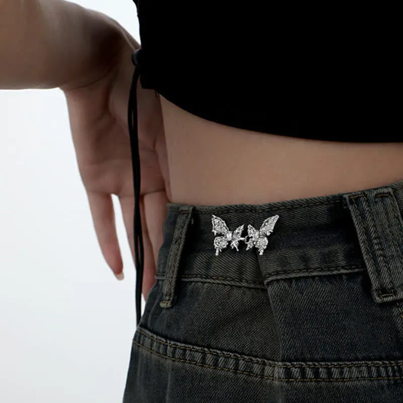 Women's Butterfly Pearls Decor Button Belt Clip sold by FloralTrip product image thumbnail 4