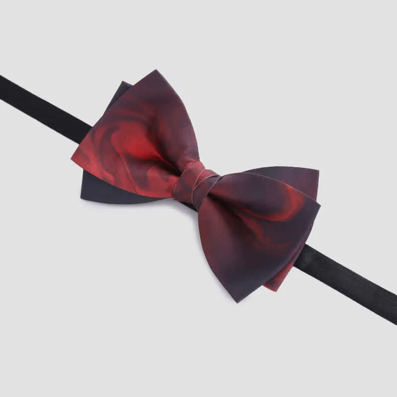 Men's Luxury Abstract Pattern Double Layered Bow Tie sold by FloralTrip product image thumbnail 4