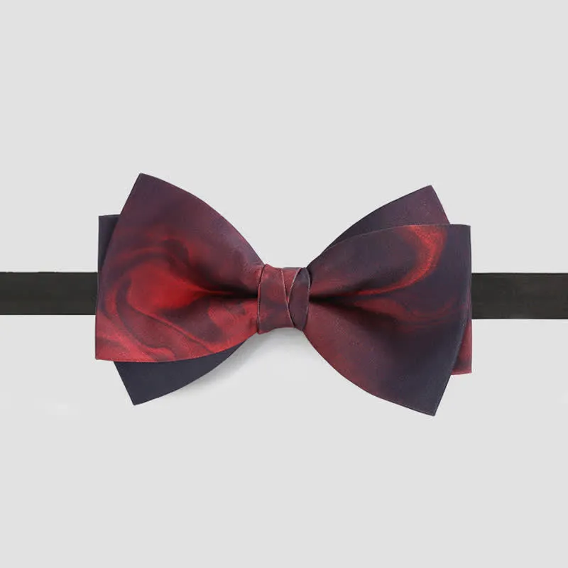 Men's Luxury Abstract Pattern Double Layered Bow Tie sold by FloralTrip product image thumbnail 5