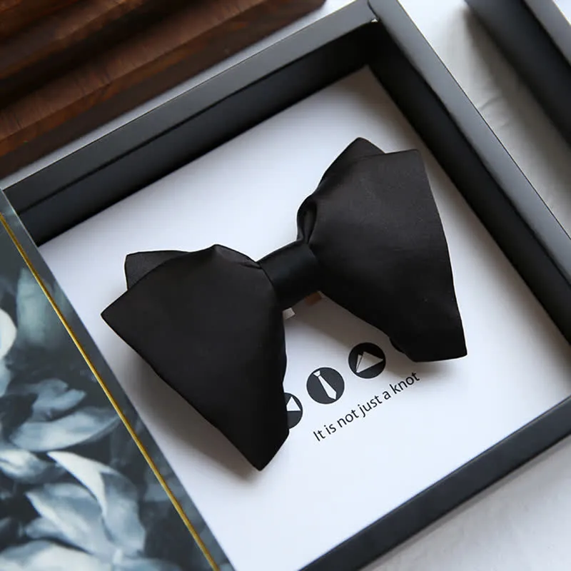 Men's Plain Solid Color Oversized Pointed Bow Tie sold by FloralTrip