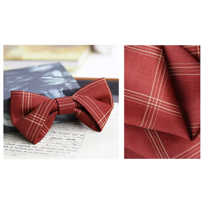 Men's British Style Classic Plaid Bow Tie sold by FloralTrip product image thumbnail 5