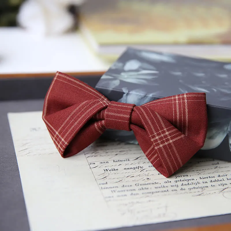 Men's British Style Classic Plaid Bow Tie sold by FloralTrip product image thumbnail 4
