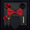 8Pcs Men's Noble Black & Red Floral Bow Ties Gift Box sold by FloralTrip