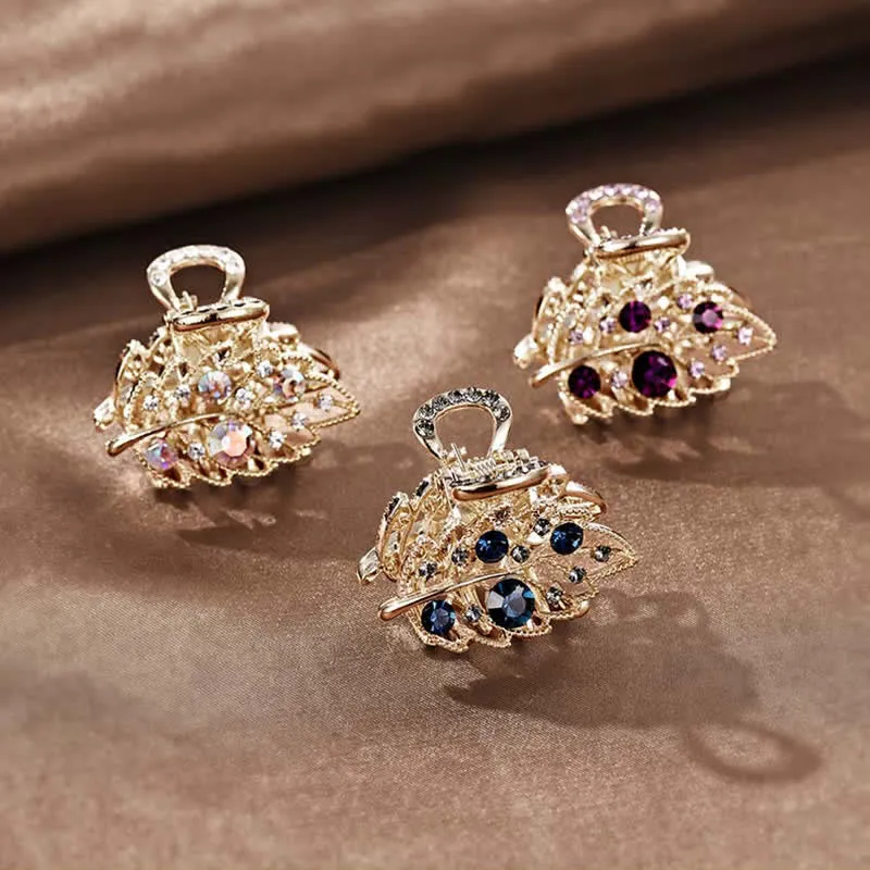 Women's Mini Sparkling Leaves Shape Claw Hair Clip sold by FloralTrip product image thumbnail 4