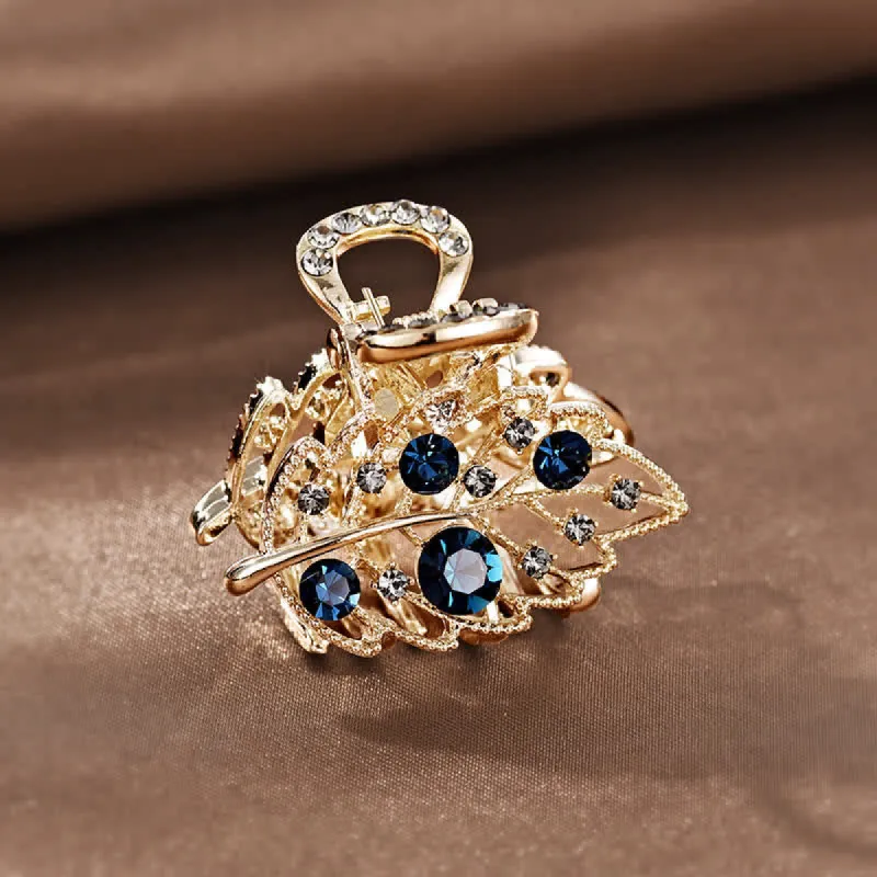 Women's Mini Sparkling Leaves Shape Claw Hair Clip sold by FloralTrip