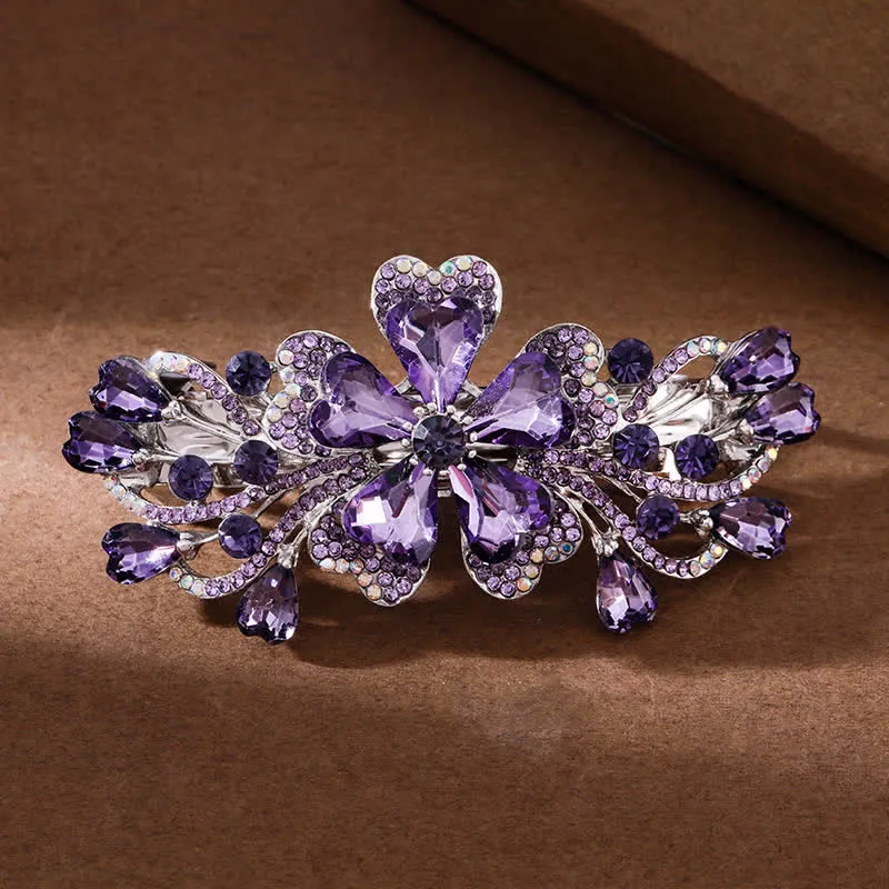 Women's Elegant Floral Sparkly Crystal Hair Clip sold by FloralTrip product image thumbnail 3