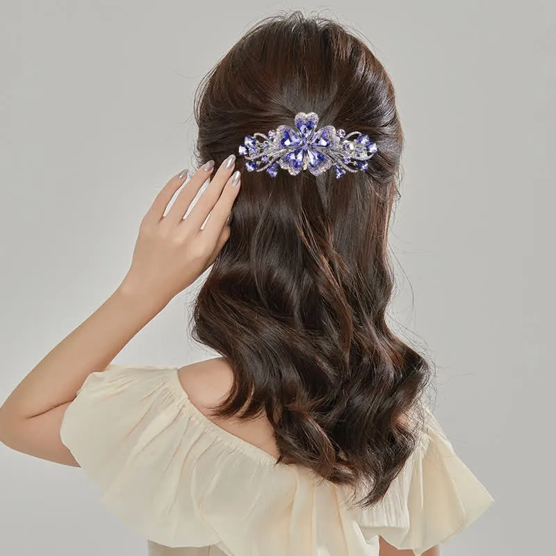 Women's Elegant Floral Sparkly Crystal Hair Clip sold by FloralTrip product image thumbnail 2