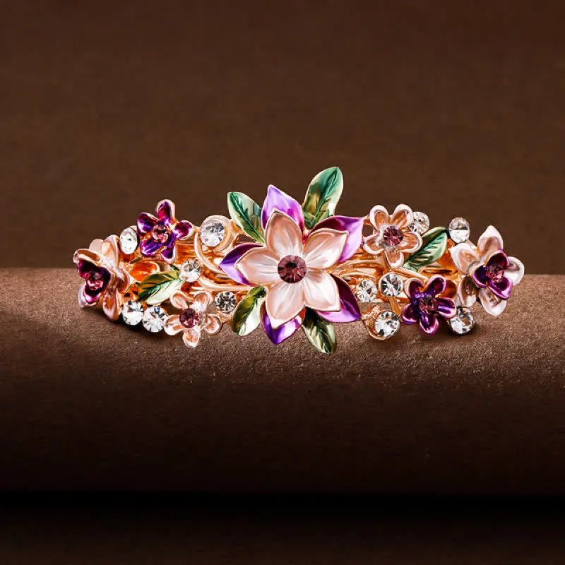 Women's Spring Flower Colorful Enamel Hair Clip sold by FloralTrip