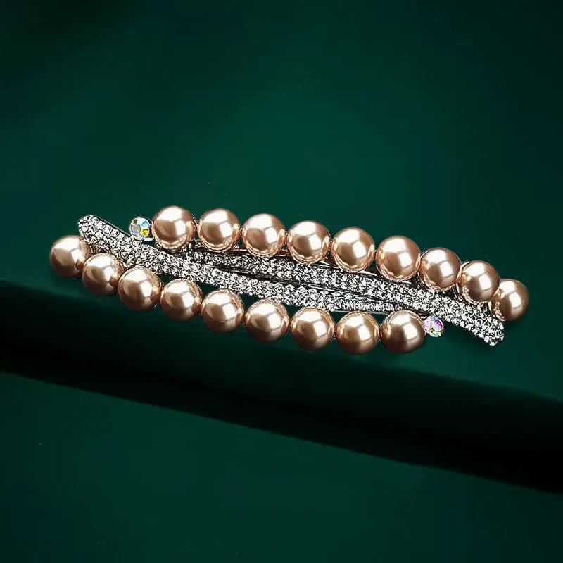 Women's Double-Row Faux Pearl Hair Clip sold by FloralTrip product image thumbnail 3