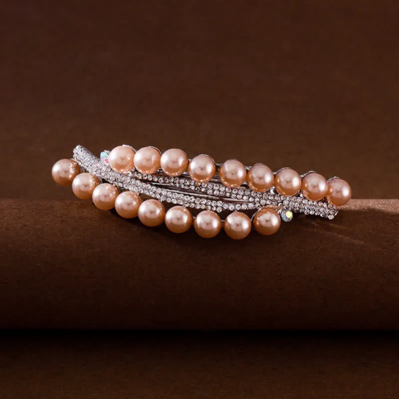 Women's Double-Row Faux Pearl Hair Clip sold by FloralTrip