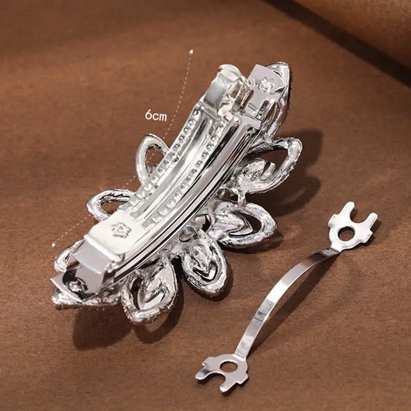 Women's Luxury Rhinestone Flower Hair Clip sold by FloralTrip product image thumbnail 5