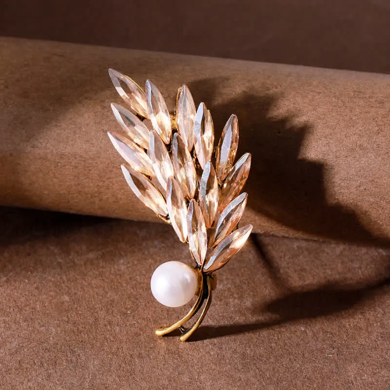 Women's Ancient Golden Wheat Bouquet Brooch sold by FloralTrip