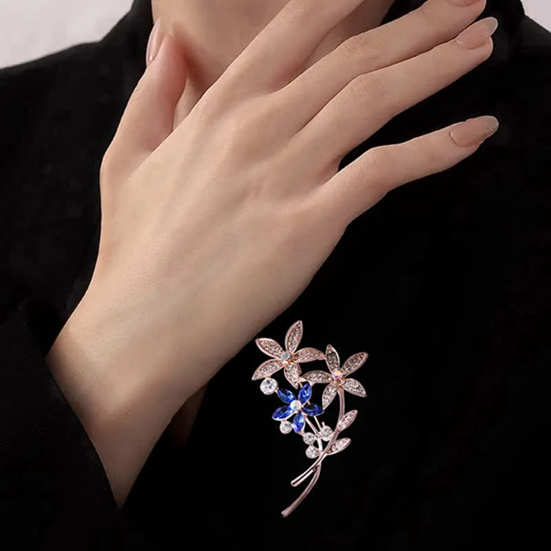Women's Sparkling Rhinestone Flower Brooch sold by FloralTrip product image thumbnail 2