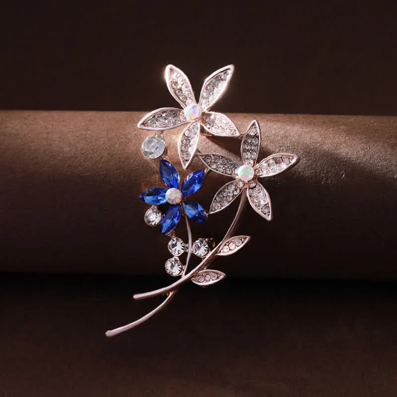 Women's Sparkling Rhinestone Flower Brooch sold by FloralTrip