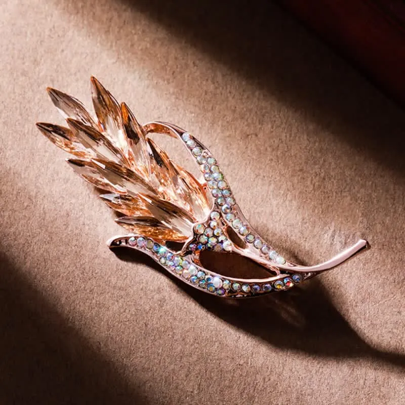 Women's Golden Wheat Ear Rhinestone Brooch sold by FloralTrip product image thumbnail 4