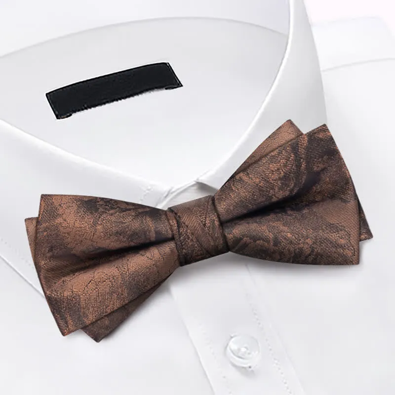 3Pcs Men's Vintage Bronze Flower BowTie Necktie Set sold by FloralTrip product image thumbnail 5
