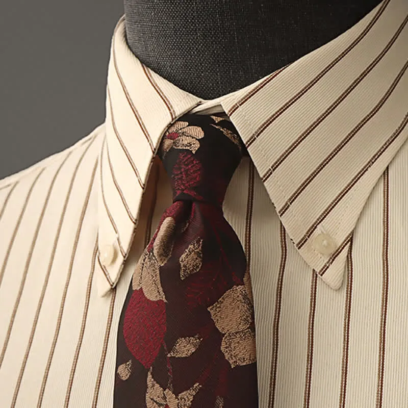 Men's Floral Printed Formal Dress Shirt Necktie sold by FloralTrip product image thumbnail 4