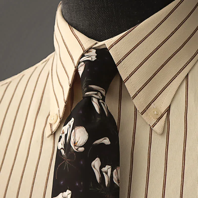Men's Floral Printed Formal Dress Shirt Necktie sold by FloralTrip