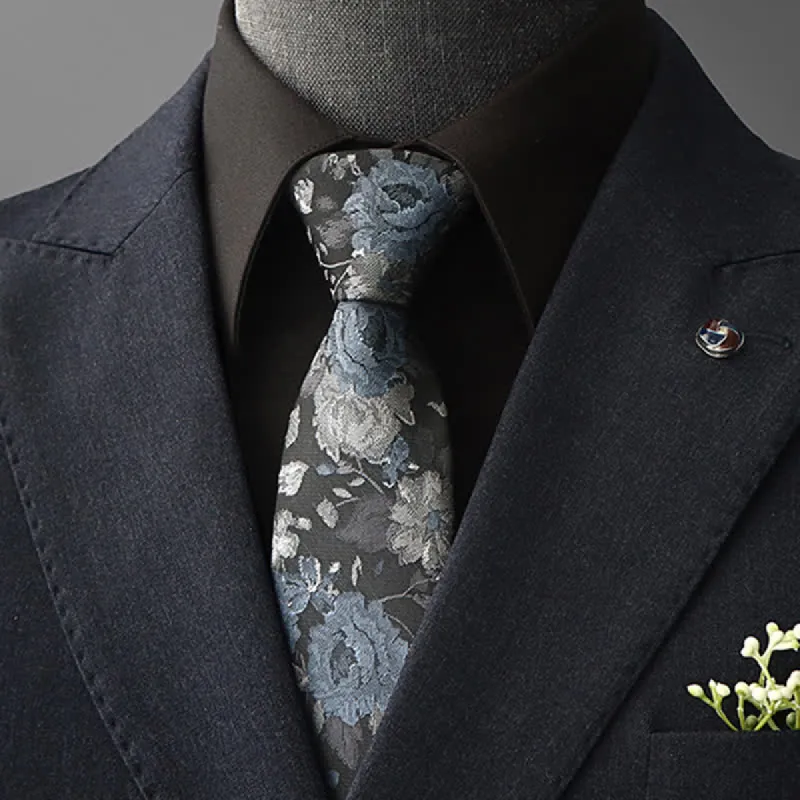 Men's Vintage Art Floral Pattern Necktie sold by FloralTrip