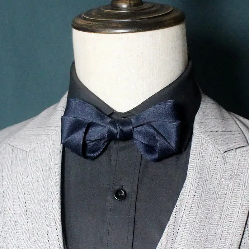 Men's Simple Trendy Soild Color Suit Shirt Bow Tie sold by FloralTrip