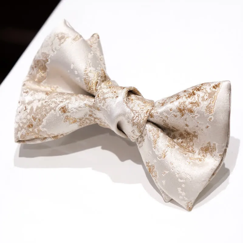 Men's Vintage Shiny Light Golden Threads Bow Tie sold by FloralTrip product image thumbnail 4