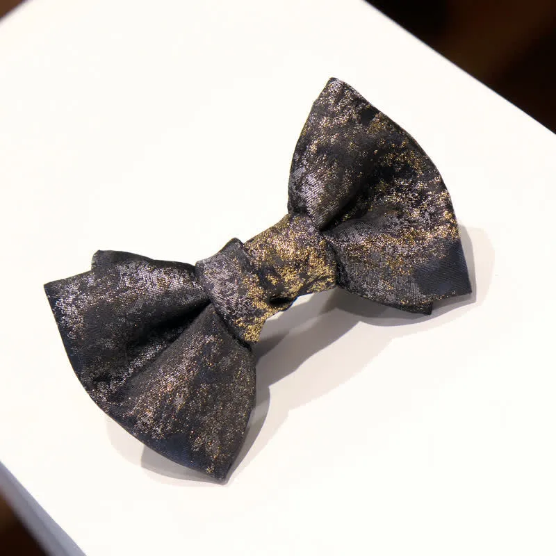 Men's Vintage Shiny Light Golden Threads Bow Tie sold by FloralTrip product image thumbnail 2