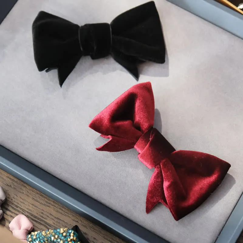 Men's Unique Bow Knot Shape Velvet Bow Tie sold by FloralTrip
