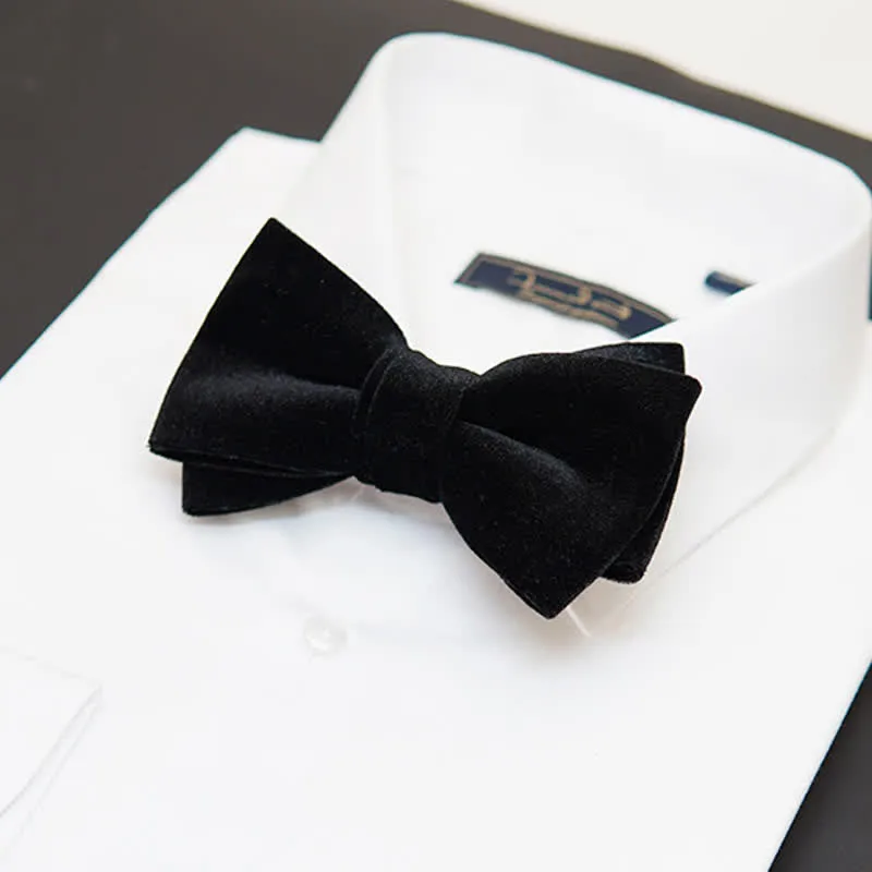 Men's Luxurious Double Layers Velvet Bow Tie sold by FloralTrip product image thumbnail 2