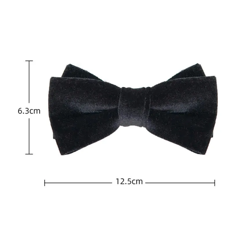 Men's Luxurious Double Layers Velvet Bow Tie sold by FloralTrip product image thumbnail 5