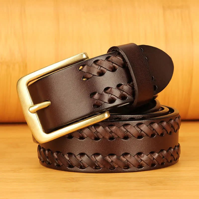 Men's Woven Casual Work Jeans Leather Belt sold by FloralTrip