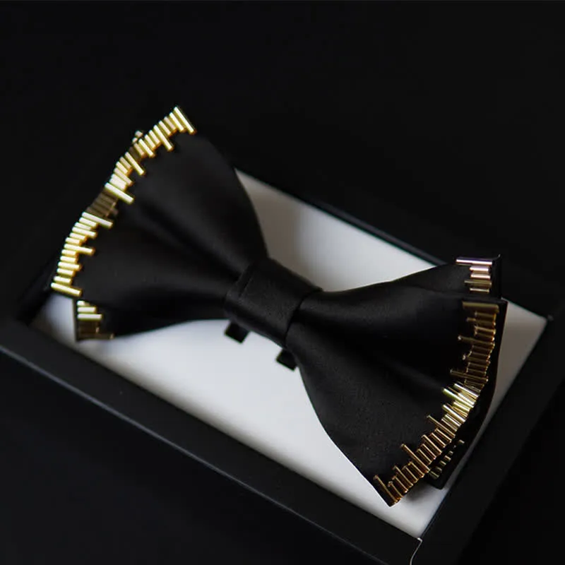 Men's Luxury Dazzling Golden Light Bow Tie sold by FloralTrip