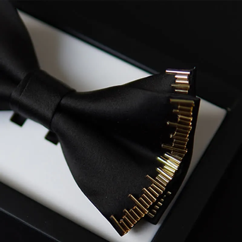 Men's Luxury Dazzling Golden Light Bow Tie sold by FloralTrip product image thumbnail 5