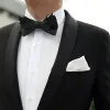 Men's All Black Layered Wings Shape Bow Tie sold by FloralTrip