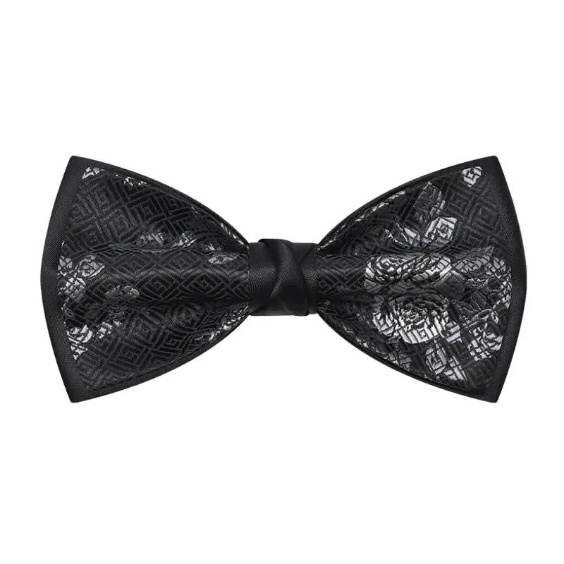 Men's Charming Blossom Checked Pattern Bow Tie sold by FloralTrip product image thumbnail 2