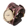 Men's Retro Cool Punk Weave Cuff Leather Watch sold by FloralTrip
