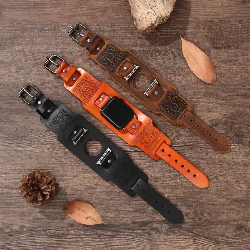 Viking Celtic Knot Totem Leather Watch Band sold by FloralTrip