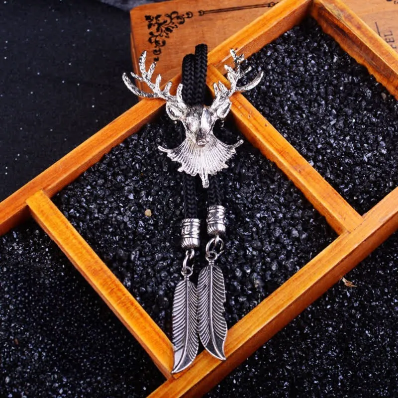 Delicated Crafted Deer Head Pendant Bolo Tie sold by FloralTrip