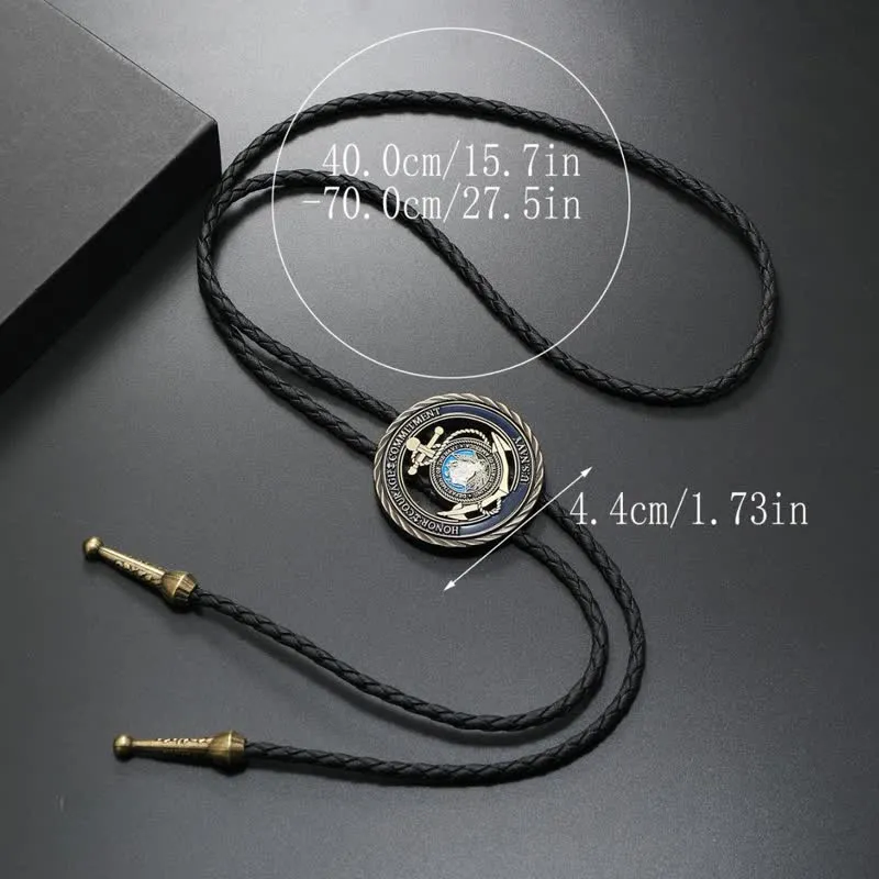 American Navy Anchor Round Coin Bolo Tie sold by FloralTrip product image thumbnail 4