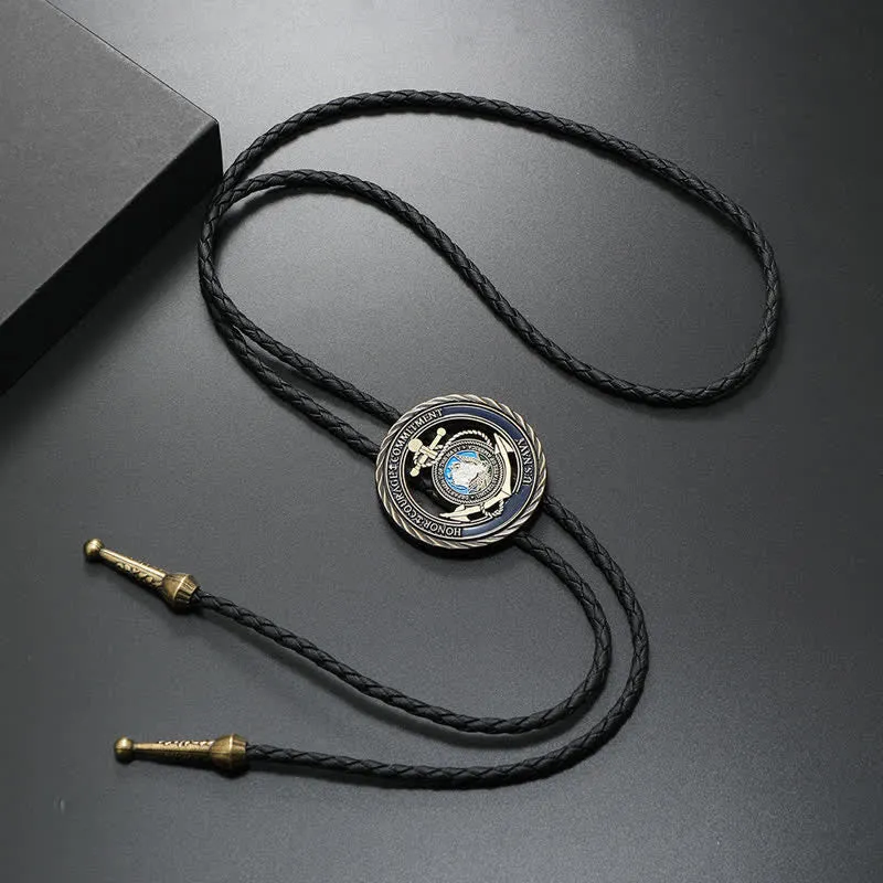 American Navy Anchor Round Coin Bolo Tie sold by FloralTrip product image thumbnail 2