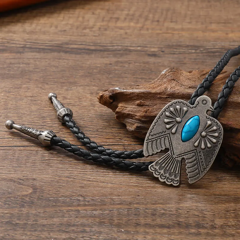 Western Eagle Bird Turquoise Stone Bolo Tie sold by FloralTrip