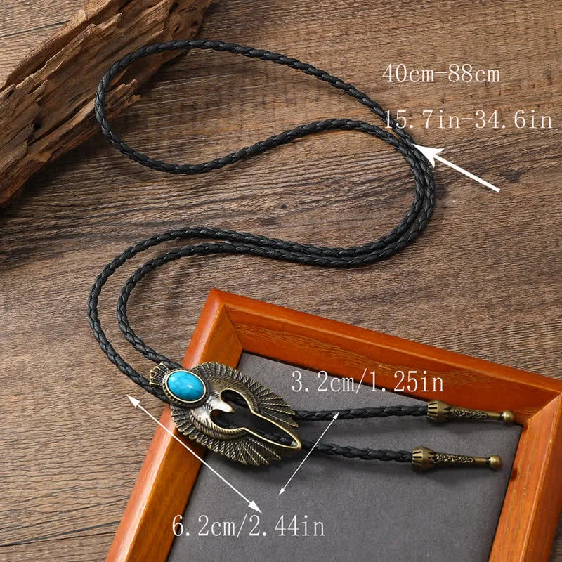 Western Eagle Bird Turquoise Stone Bolo Tie sold by FloralTrip product image thumbnail 5