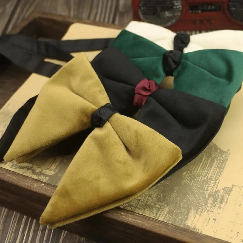 Men's Velvet Oversized Pointed Wedding Bow Tie sold by FloralTrip