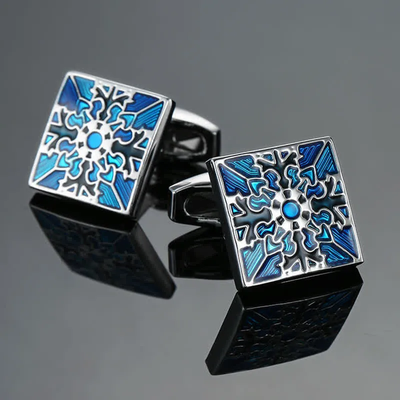 Men's Blue Series Enamel Square Cufflinks sold by FloralTrip product image thumbnail 4