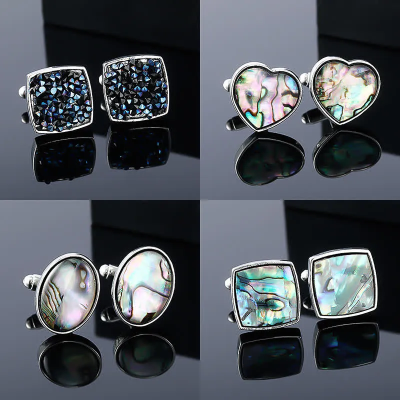 Men's Colorful Abalone Shell Stone Shirt Cufflinks sold by FloralTrip product image thumbnail 2