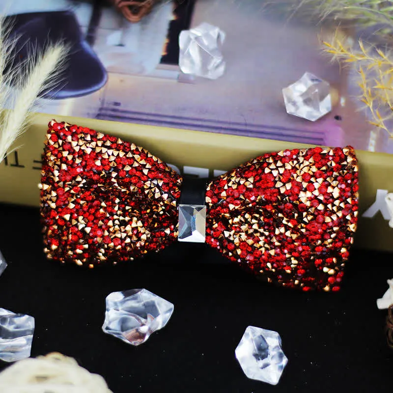 Men's Luxury Beaded Crystal Rhinestone Bow Tie sold by FloralTrip product image thumbnail 2