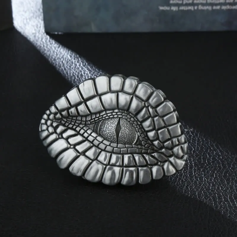 Men's DIY Watcher Alligator Eye Buckle Leather Belt sold by FloralTrip