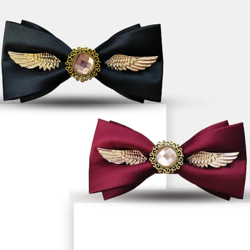 Men's Golden Wings Gemstone Suit Bow Tie sold by FloralTrip